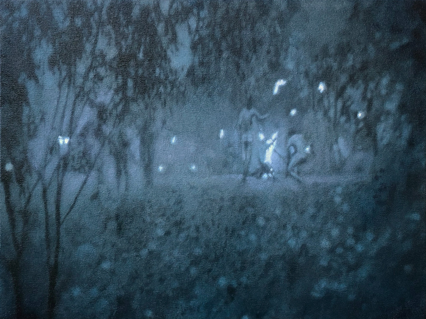 Lights in the forest (still from Tarkovsky's Andrei Rublev) 1