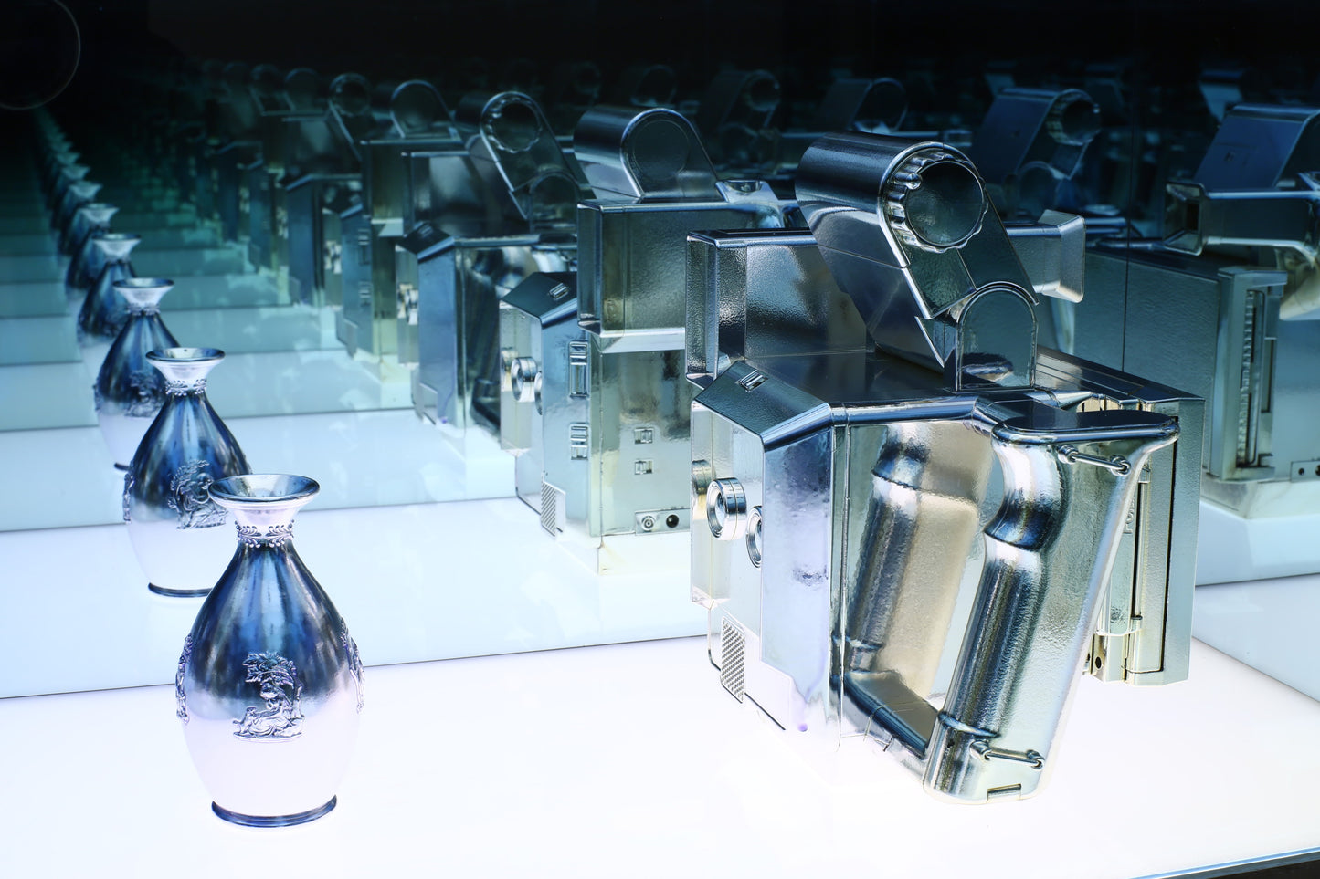 Disused Portrait Camera Considers Wedgwood Vase