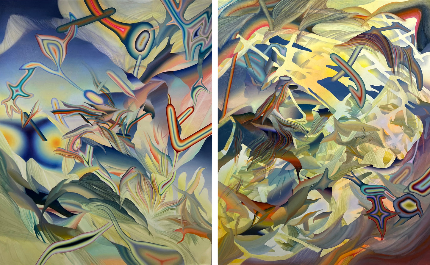 Thin Fire (Diptych)